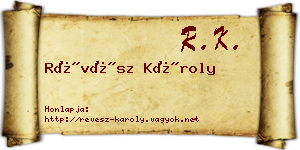 Révész Károly névjegykártya