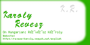 karoly revesz business card